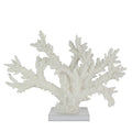 CORAL BLANCO OFF EN BASE ACRÍLICA <BR>40 X 30 X 14 CMS